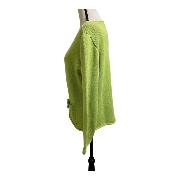 David Brooks cotton linen blend small pocket front knit style. Size Medium - Picture 8 of 11